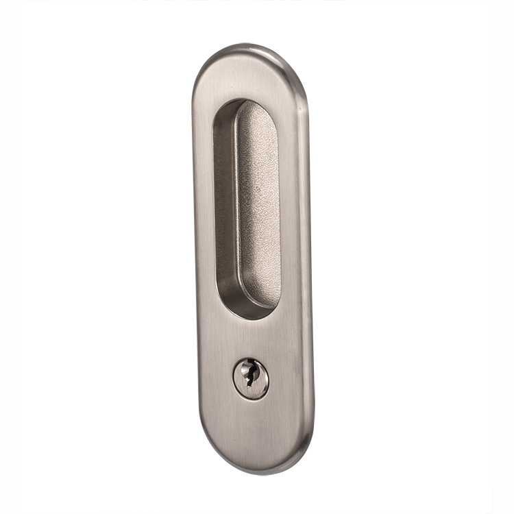 Aleación de zinc oculta llave de bloqueo de fábrica oculto empotrado empotrado invisible tirón manija deslizante puerta de puerta de madera