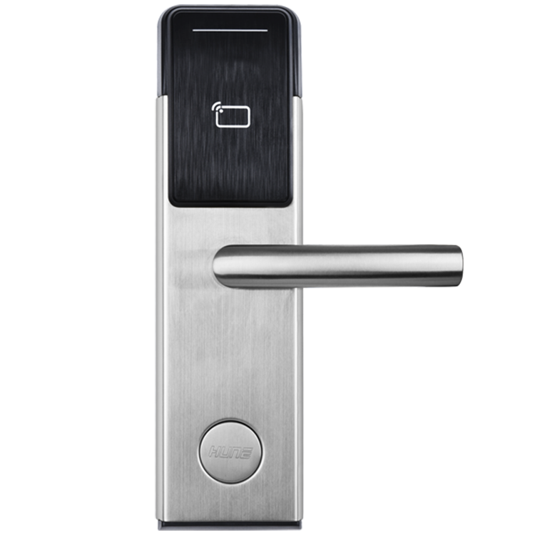 Acero inoxidable Best Security Popular Electronic Keyless Key Tarjeta de llave de deslizamiento RFID Bloqueo de puertas de hotel con software de gestión