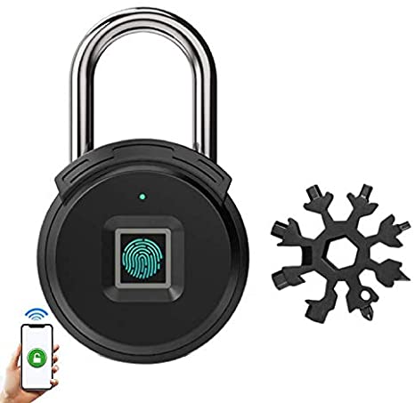 IPhone Bluetooth DackingPrint Padlock Smart Keyless Security Locker Lock Gym Blound IP65 impermeable antirreto USB recargable para el casillero escolar Gimnasio, Mueble de gabinete de la puerta Maleta Mochila