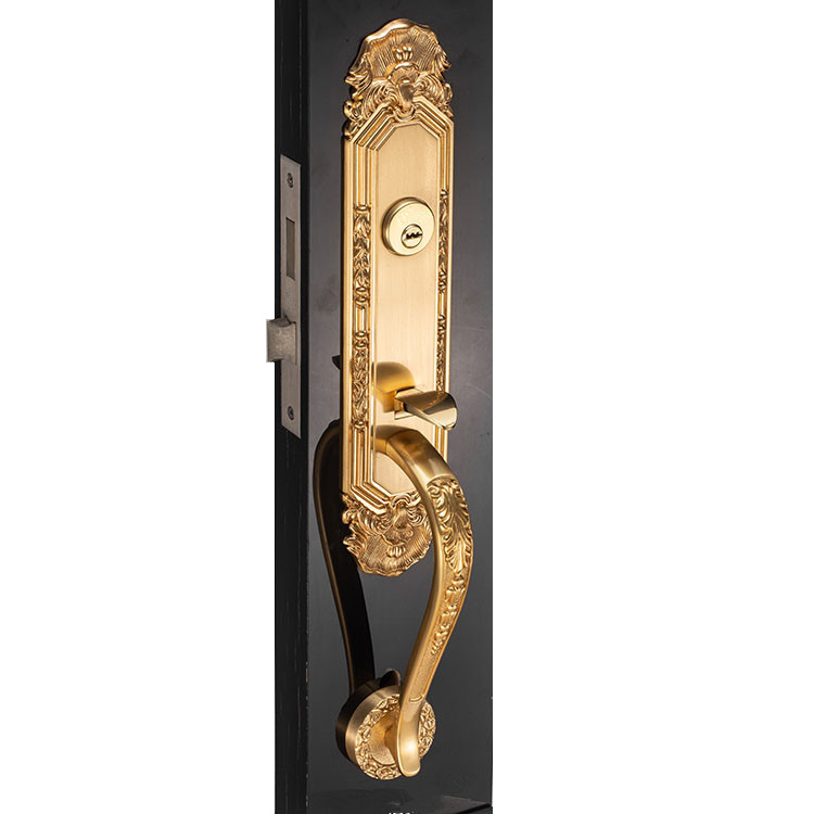 Cerradura de entrada de latón envejecida con llave de doble cara de puerta de madera de Dubai sólida de aleación de zinc SG