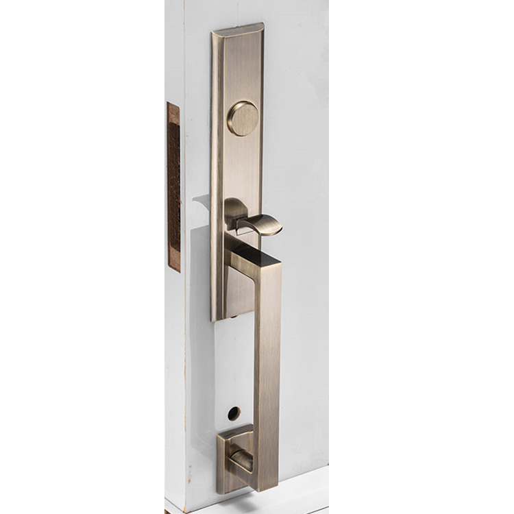 Cerradura de puerta exterior de aleación de zinc sólido Cerradura de puerta exterior doble para puertas de hierro de acero de madera Cerradura de puerta americana