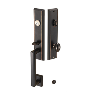 Perillas de entrada de seguridad de puerta de privacidad de aleación de zinc negro Cerraduras de puerta de embutir con manija de hotel Cerraduras de puerta