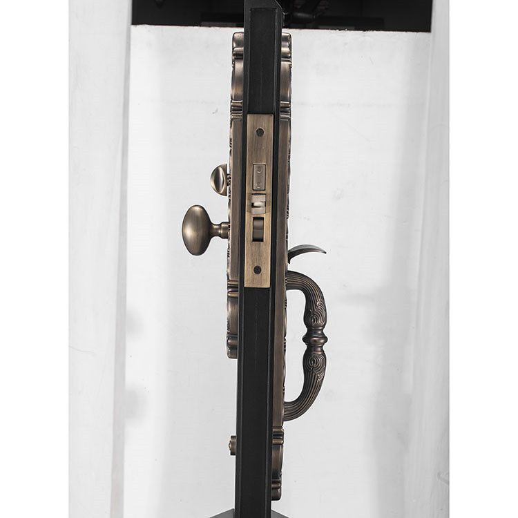 Cerradura de puerta con manija de caja de cerradura de América de entrada de cobre de lujo de aleación de zinc DAB