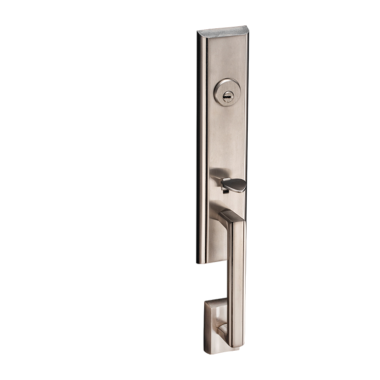 Cerradura de puerta de embutir del mercado español de alta calidad con cerradura de pestillo de un lado mediante la cerradura de puerta de mortaja con manija de agarre