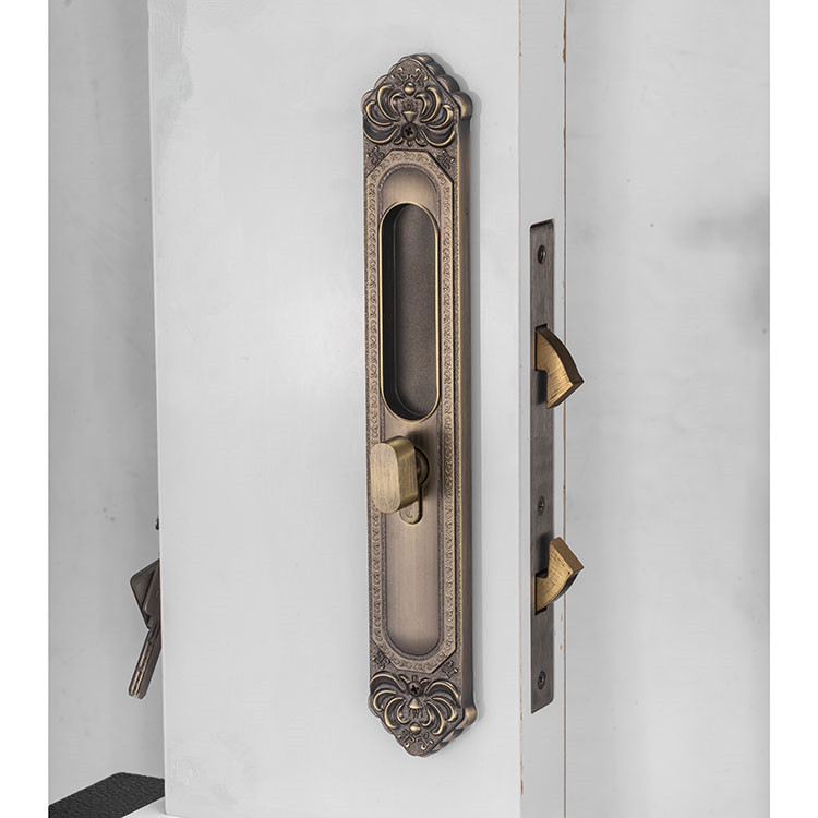 Hardware popular Gancho deslizante oculto Puerta plana invisible Cerradura de puerta deslizante para baño Wc