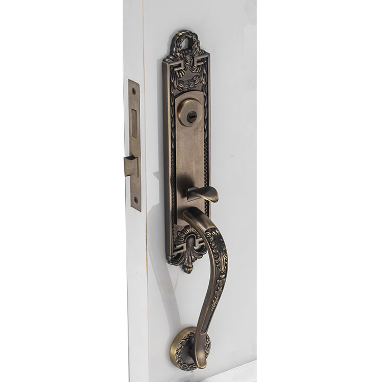 Sistema de cerradura de la puerta y de las manijas de la entrada delantera del hogar del color de la aleación del cinc para la puerta de madera